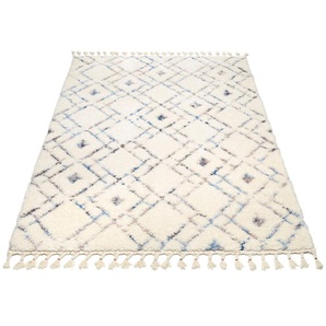 Teppich GALLERY M BRANDED BY MUSTERRING BOHO Teppiche Gr. B/L: 140 cm x 200 cm, 12 mm, 1 St., beige (creme, blau) Orientalische Muster