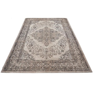 Teppich GALLERY M BRANDED BY MUSTERRING Bordüre Teppiche Gr. B/L: 170 cm x 240 cm, 5 mm, 1 St., grau (graphit) Baumwollteppich Flachgewebeteppich Kurzflorteppich Orientteppich Teppich Webteppich Baumwollteppiche Teppiche Flachgewebe, Chenille, Wohnzimmer
