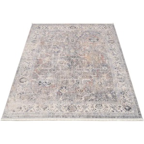 Teppich GALLERY M BRANDED BY MUSTERRING CLASSICO Teppiche Gr. B/L: 140 cm x 200 cm, 12 mm, 1 St., grau (grau, creme) Orientalische Muster