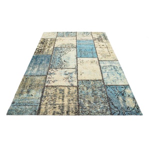 Teppich GALLERY M BRANDED BY MUSTERRING Patch Teppiche Gr. B/L: 200 cm x 290 cm, 5 mm, 1 St., grün (smaragd) Baumwollteppiche Flachgewebe, Wohnzimmer