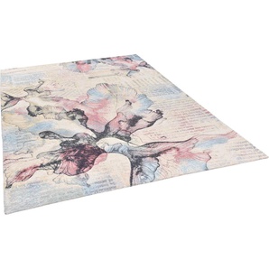 Teppich GINO FALCONE Cosima-108 Teppiche Gr. B/L: 130 cm x 190 cm, 3 mm, 1 St., bunt Esszimmerteppiche flachgeweber Jaquard-Teppich, mit Chenillegarn, modernes Blumen Design