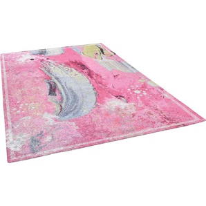 Teppich GINO FALCONE Cosima-111 Teppiche Gr. B/L: 130 cm x 190 cm, 3 mm, 1 St., rosa Esszimmerteppiche flachgeweber Jaquard-Teppich, mit Chenillegarn, modernes Design
