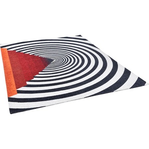 Teppich GINO FALCONE Cosima-117 Teppiche Gr. B/L: 160 cm x 230 cm, 3 mm, 1 St., rot Esszimmerteppiche flachgewebt, Jaquard, mit Chenillegarn, modernes geometrisches Design