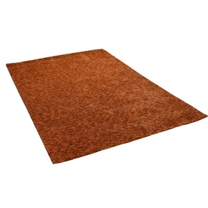 Teppich GINO FALCONE Roberto Uni Teppiche Gr. B/L: 140 cm x 200 cm, 20 mm, 1 St., orange (terra) Esszimmerteppiche meliert, besonders weich durch Microfaser
