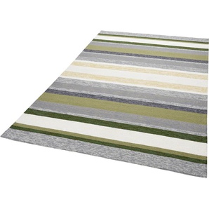 Teppich GINO FALCONE Rosetta-Stripes Teppiche Gr. B/L: 160 cm x 230 cm, 20 mm, 1 St., grün Esszimmerteppiche In- und Outdoor geeignet, Wohnzimmer
