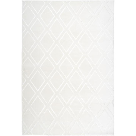 Teppich Handgefertigt besonders weiche Haptik modernes Design Weiß