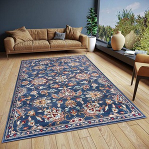 Teppich HANSE HOME Caracci Teppiche Gr. B/L: 200 cm x 280 cm, 8 mm, 1 St., blau Orientalische Muster Orientalisch, Orient, Kurzflor, Wohnzimmer, Schlafzimmer, Esszimmer
