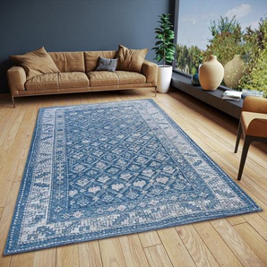 Teppich HANSE HOME Curan Teppiche Gr. B/L: 200 cm x 285 cm, 6 mm, 1 St., blau Orientalische Muster Vintage, Orientalisch,Wohnzimmer, Flur, Anti-Slip Rücken, Klassisch