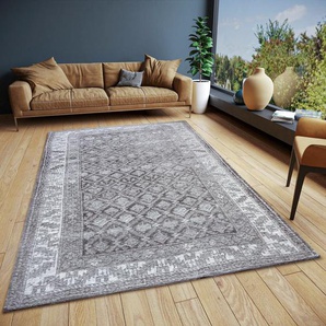 Teppich HANSE HOME Curan Teppiche Gr. B/L: 200 cm x 285 cm, 6 mm, 1 St., grau Orientalische Muster Vintage, Orientalisch,Wohnzimmer, Flur, Anti-Slip Rücken, Klassisch