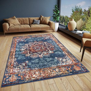Teppich HANSE HOME Maderno Teppiche Gr. B/L: 200 cm x 280 cm, 8 mm, 1 St., blau Orientalische Muster Orientalisch, Orient, Kurzflor, Wohnzimmer, Schlafzimmer, Esszimmer