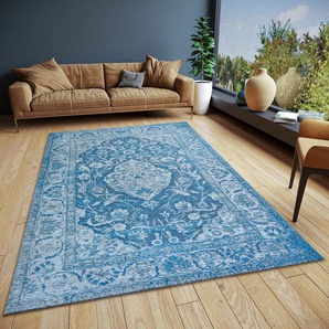Teppich HANSE HOME Mahat Teppiche Gr. B/L: 200 cm x 285 cm, 6 mm, 1 St., blau (hellblau) Orientalische Muster Vintage, Orientalisch,Wohnzimmer, Flur, Anti-Slip Rücken, Klassisch