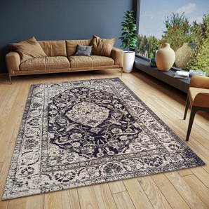 Teppich HANSE HOME Mahat Teppiche Gr. B/L: 200 cm x 285 cm, 6 mm, 1 St., schwarz Orientalische Muster Vintage, Orientalisch,Wohnzimmer, Flur, Anti-Slip Rücken, Klassisch