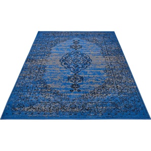 Teppich HANSE HOME Meridional Teppiche Gr. B/L: 200 cm x 290 cm, 9 mm, 1 St., blau (jeansblau) Esszimmerteppiche Orientalisch, Orient, Kurzflor, Wohnzimmer, Schlafzimmer, Vintage