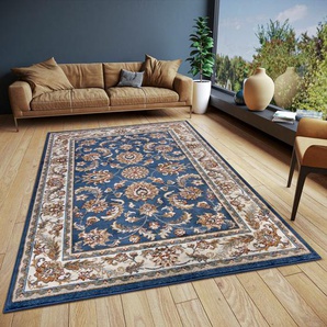 Teppich HANSE HOME Reni Teppiche Gr. B/L: 200 cm x 280 cm, 8 mm, 1 St., blau (blau,creme) Orientalische Muster Orientalisch, Orient, Kurzflor, Wohnzimmer, Schlafzimmer, Esszimmer