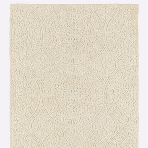 Teppich HEINE HOME Teppiche Gr. B/L: 120 cm x 180 cm, 6 mm, 1 St., beige (ecru) Schurwollteppiche