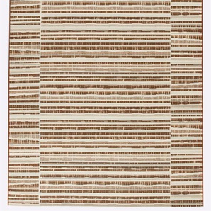 Teppich HEINE HOME Teppiche Gr. B/L: 160 cm x 235 cm, 5 mm, 1 St., braun (braun, ecru) Kurzflor-Teppiche