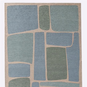 Teppich HEINE HOME Teppiche Gr. B/L: 200 cm x 290 cm, 3 mm, 1 St., blau Kurzflor-Teppiche