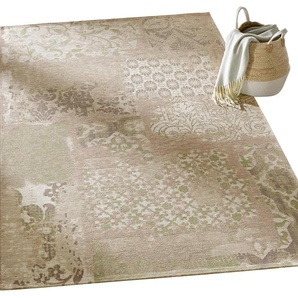 Teppich HEINE HOME Teppiche Gr. B/L: 60 cm x 90 cm, 4 mm, 1 St., grün (hellgrün) Baumwollteppiche