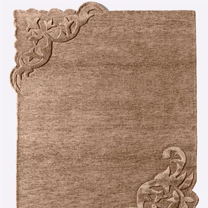 Teppich HEINE HOME Teppiche Gr. B/L: 60 cm x 90 cm, 8 mm, 1 St., beige Schurwollteppiche