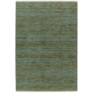 Teppich HEINE HOME Teppiche Gr. B/L: 67 cm x 223 cm, 6 mm, 1 St., blau (blau, grün) Schurwollteppiche
