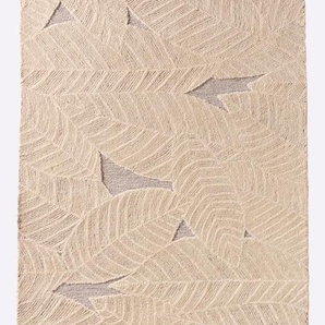 Teppich HEINE HOME Teppiche Gr. B/L: 90 cm x 160 cm, 13 mm, 1 St., beige (ecru) Schurwollteppiche