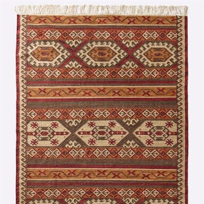 Teppich HEINE HOME Teppiche Gr. B/L: 90 cm x 160 cm, 5 mm, 1 St., bunt (terracotta, bunt) Baumwollteppiche