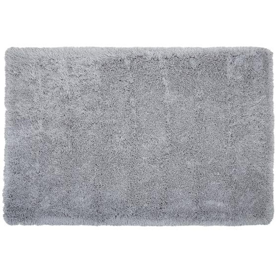 Shaggy Teppich Hellgrau Polyester Baumwolle 200 x 300 cm Hochflor Getuftet Rechteckig