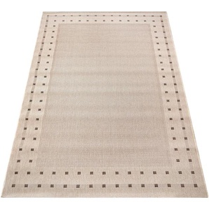 Teppich HOME AFFAIRE Belz Teppiche Gr. B/L: 240 cm x 340 cm, 5 mm, 1 St., beige Esszimmerteppiche Flachgewebe, Sisal-Optik, meliert, mit Bordüre, pflegeleicht, Scandi