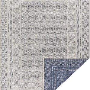 Teppich HOME AFFAIRE Bernard Teppiche Gr. B/L: 240 cm x 340 cm, 5 mm, 1 St., beige (creme, blau) Esszimmerteppiche