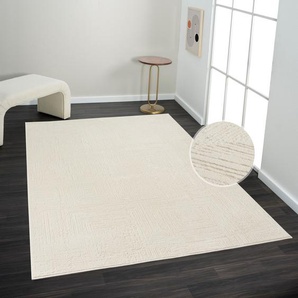 Teppich HOME AFFAIRE »Brakel« Teppiche Gr. B/L: 200 cm x 300 cm, 9 mm, 1 St., beige (cream) Esszimmerteppiche dezenter Glanz, Schrumpf-Garn-Effekt, im Vintage-Look, dichte Qualität