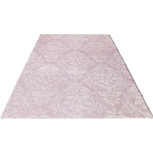 Teppich HOME AFFAIRE Cremona Teppiche Gr. B/L: 240 cm x 320 cm, 20 mm, 1 St., rosa Esszimmerteppiche romantisch, Landhausstil, Wohnzimmer, Schlafzimmer