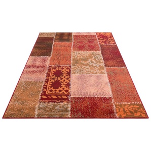 Teppich HOME AFFAIRE Garry Teppiche Gr. B/L: 240 cm x 330 cm, 7 mm, 1 St., orange (terra) Patchworkteppich Teppich Webteppich Flachgewebeteppich Flickenteppich Juteteppich Kurzflorteppich Juteteppiche Teppiche Vintage Design, Kurzflor