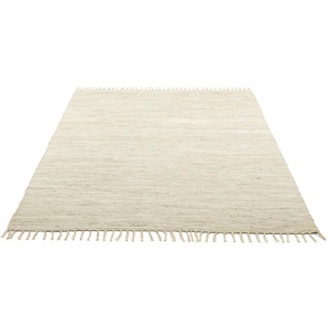 Teppich HOME AFFAIRE Gastines Teppiche Gr. B/L: 160 cm x 230 cm, 5 mm, 1 St., beige (natur) Baumwollteppiche Wendeteppich, reine Baumwolle, handgewebt, uni, waschbar, modern