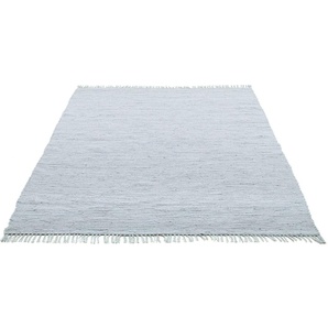 Teppich HOME AFFAIRE Gastines Teppiche Gr. B/L: 160 cm x 230 cm, 5 mm, 1 St., grau Baumwollteppiche Wendeteppich, reine Baumwolle, handgewebt, uni, waschbar, modern