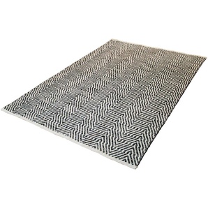 Teppich HOME AFFAIRE Jaron Teppiche Gr. B/L: 160 cm x 230 cm, 7 mm, 1 St., grau Baumwollteppiche Wohnzimmer