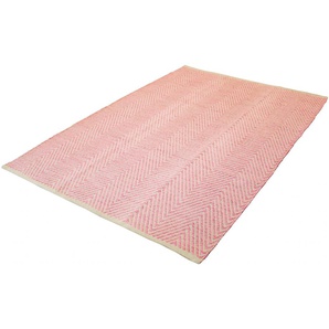 Teppich HOME AFFAIRE Linus Teppiche Gr. B/L: 160 cm x 230 cm, 7 mm, 1 St., pink Baumwollteppiche Wohnzimmer