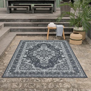 Teppich HOME AFFAIRE Oriental Outdoor Teppiche Gr. B/L: 240 cm x 330 cm, 5 mm, 1 St., grau Orientalische Muster