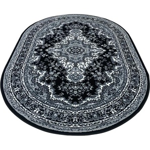 Teppich HOME AFFAIRE Oriental Teppiche Gr. B/L: 160 cm x 230 cm, 7 mm, 1 St., grau Orientalische Muster Orient-Optik, mit Bordüre, Kurzflor, pflegeleicht, elegant