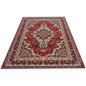 Teppich HOME AFFAIRE Oriental Teppiche Gr. B/L: 190 cm x 280 cm, 7 mm, 1 St., rot Esszimmerteppiche Orient-Optik, mit Bordüre, Teppich, Kurzflor, Weich, Pflegeleicht