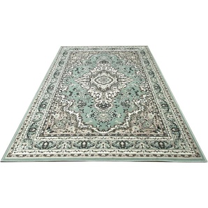 Teppich HOME AFFAIRE Oriental Teppiche Gr. B/L: 240 cm x 330 cm, 7 mm, 1 St., grün Orientalische Muster Orient-Optik, mit Bordüre, Teppich, Kurzflor, Weich, Pflegeleicht
