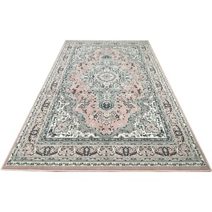 Teppich HOME AFFAIRE Oriental Teppiche Gr. B/L: 240 cm x 330 cm, 7 mm, 1 St., rosa Orientalische Muster Orient-Optik, mit Bordüre, Teppich, Kurzflor, Weich, Pflegeleicht
