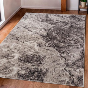 Teppich HOME AFFAIRE Saniel Teppiche Gr. B/L: 280 cm x 380 cm, 9 mm, 1 St., beige (sand) Esszimmerteppiche mit besonders weichem Flor, Kurzflor, Marmor-Optik