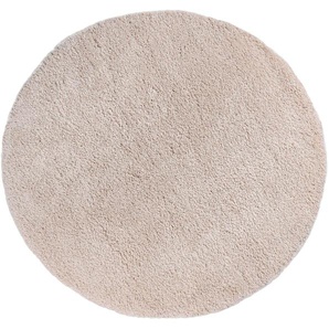 Teppich HOME AFFAIRE Shaggy 30 Teppiche Gr. Ø 190 cm, 30 mm, 1 St., beige (sand) Esszimmerteppiche