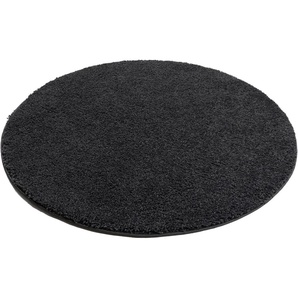 Teppich HOME AFFAIRE Shaggy 30 Teppiche Gr. Ø 190 cm, 30 mm, 1 St., grau (grey) Esszimmerteppiche Teppich in Uni-Farben, besonders weich und kuschelig