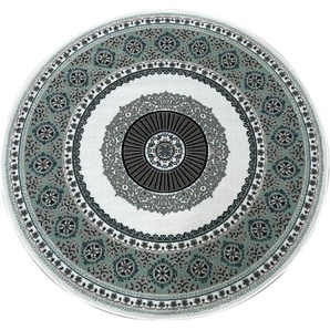 Teppich HOME AFFAIRE Shari Teppiche Gr. Ø 190 cm, 7 mm, 1 St., grün Orientalische Muster