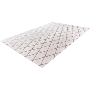 Teppich HOME AFFAIRE Tilana Teppiche Gr. B/L: 160 cm x 230 cm, 20 mm, 1 St., grau (weiß, taupe) Esszimmerteppiche