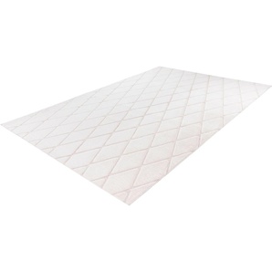 Teppich HOME AFFAIRE Tilana Teppiche Gr. B/L: 160 cm x 230 cm, 20 mm, 1 St., weiß (weiß, creme) Esszimmerteppiche retro, Wohnzimmer