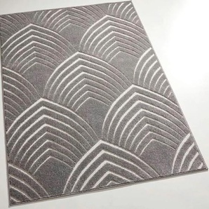 Teppich HOME AFFAIRE Vilaine Teppiche Gr. B/L: 160 cm x 230 cm, 7 mm, 1 St., grau Esszimmerteppiche