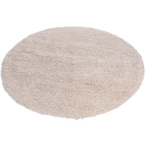 Teppich HOME AFFAIRE Viva rund Teppiche Gr. Ø 190 cm, 45 mm, 1 St., beige (sand) Esszimmerteppiche Uni-Farben, einfarbig, besonders weich und kuschelig