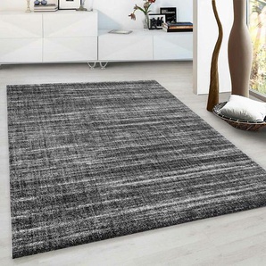Teppich Home - Designer Teppich Wohnzimmer weich mit dichtem Flor meliert versch. Farbvarianten,200x290 cm, Anthrazit